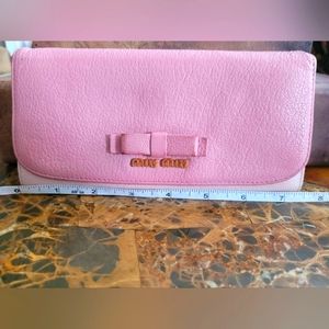 Miu Miu pink long wallet